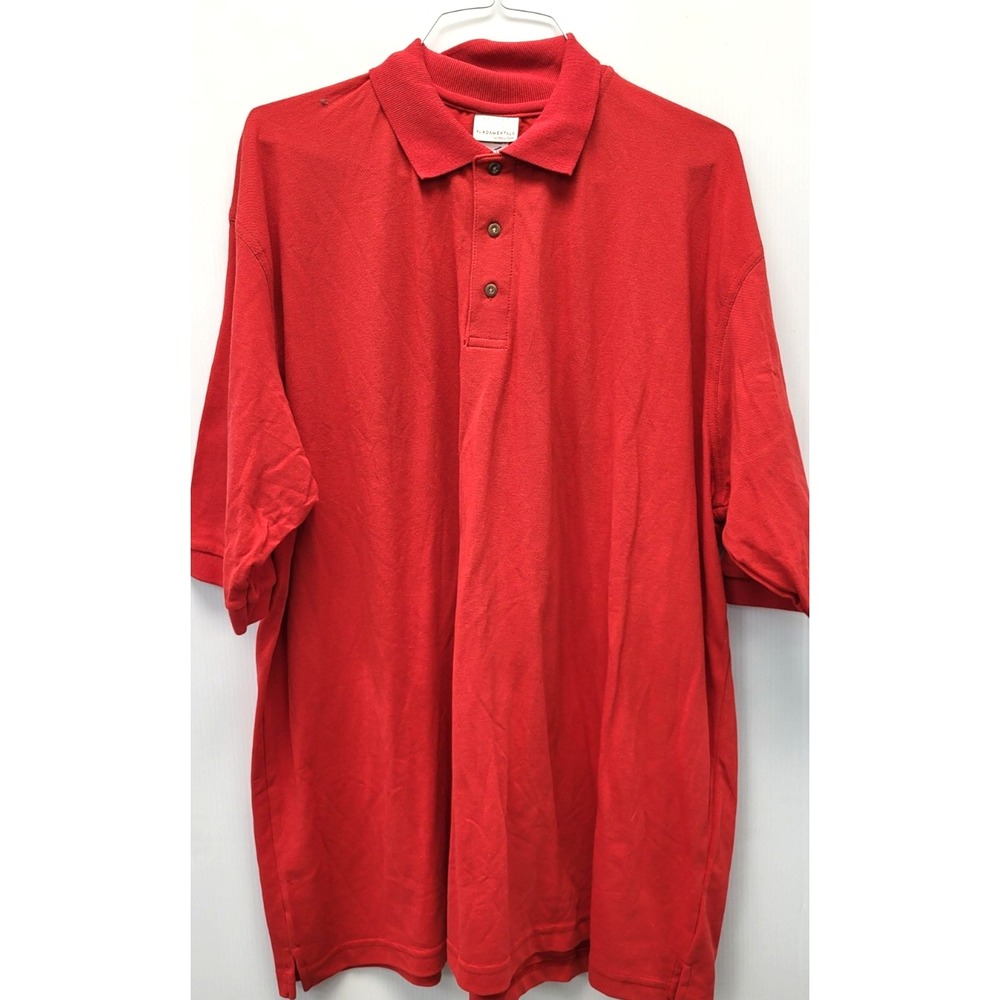 WS Fundamentals by White Swan Men's  Red Polo SZ 4XL